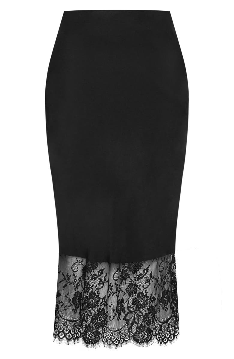 City Chic Fay Lace Hem Maxi Skirt, Alternate, color, 