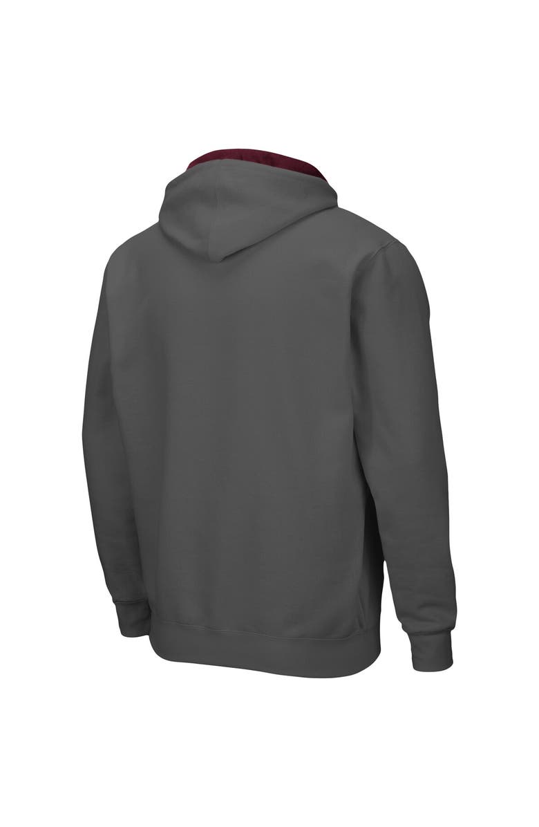 COLOSSEUM Men's Colosseum Charcoal Virginia Tech Hokies Arch & Logo 3.0 Full-Zip Hoodie, Alternate, color, Charcoal