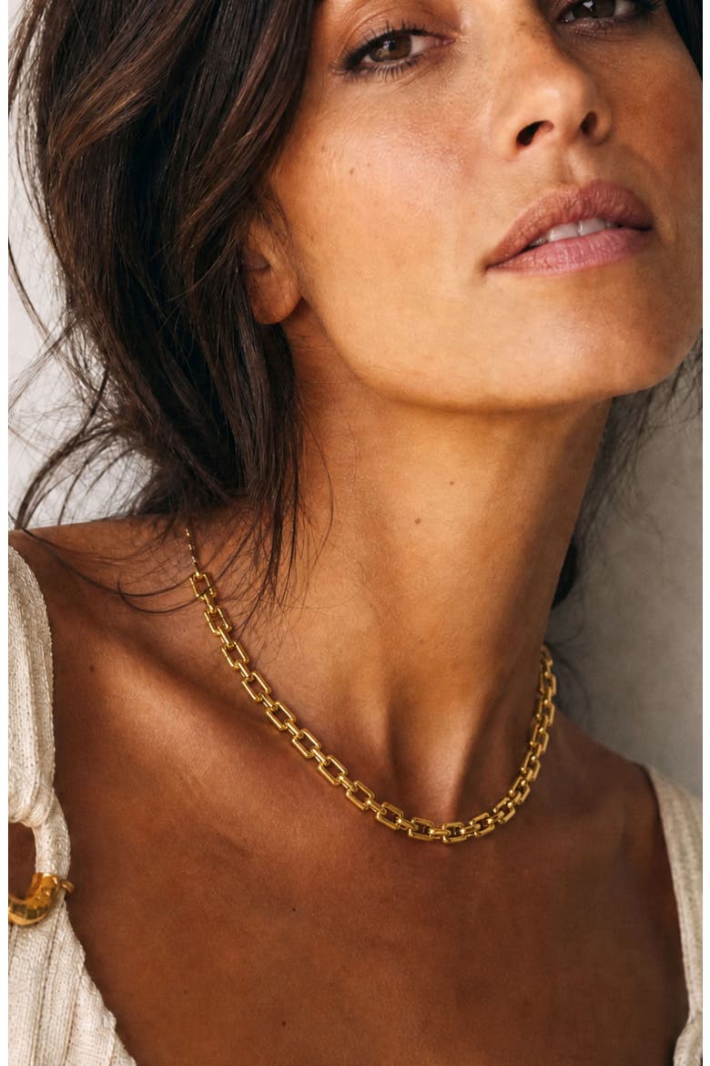 Porto Link Chain Necklace, Alternate, color, GOLD
