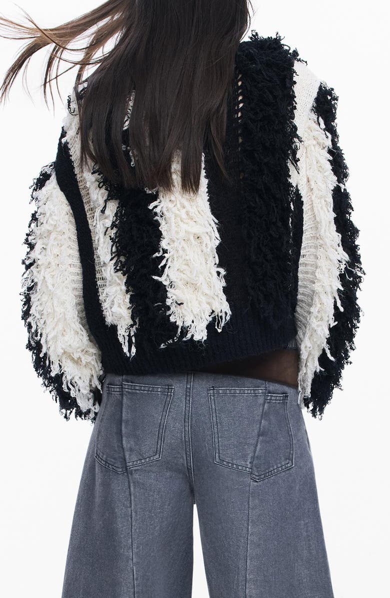 Desigual Fringe Sweater, Alternate, color, 