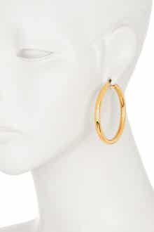 HMY JEWELRY Thick Hoop Earrings 40mm