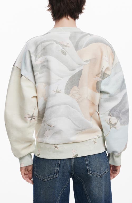 Desigual Abstract Print Sweatshirt In Neutral