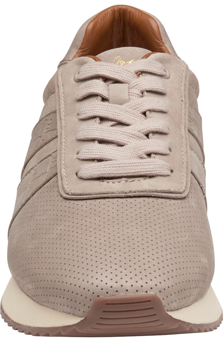 Johnston & Murphy Morgan Sneaker, Alternate, color, Beige Nubuck/ Croc Embossed