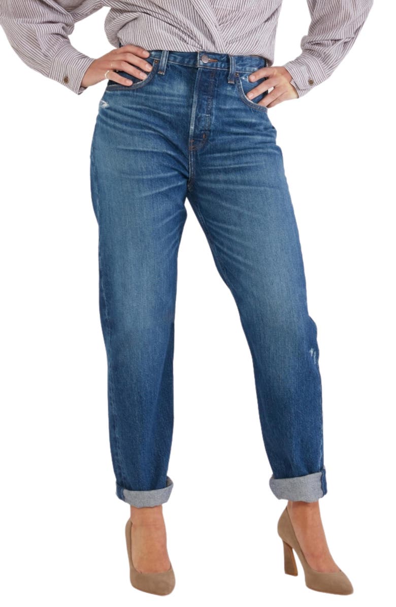 ÉTICA Bryce Pinch Waist Organic Cotton Boyfriend Jeans, Main, color, 