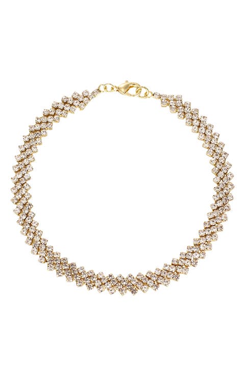 Crystal Curb Chain Anklet