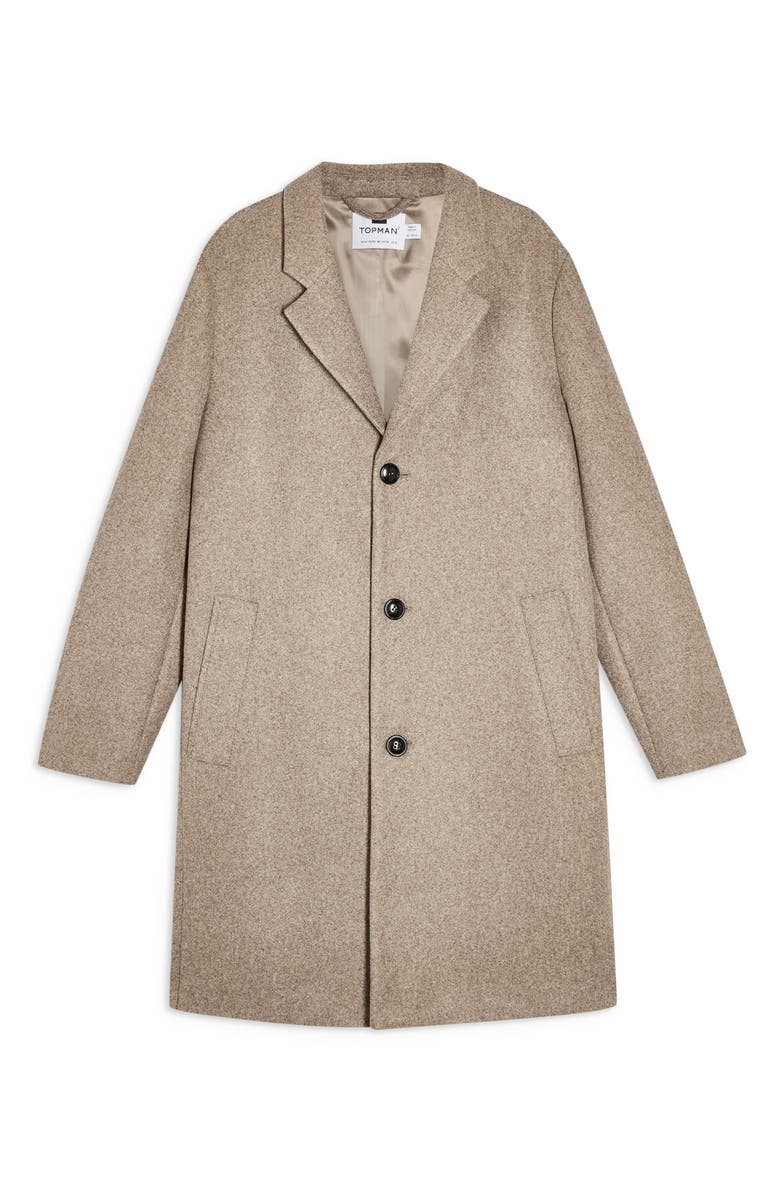 Topman Single Breasted Classic Fit Coat, Alternate, color, 