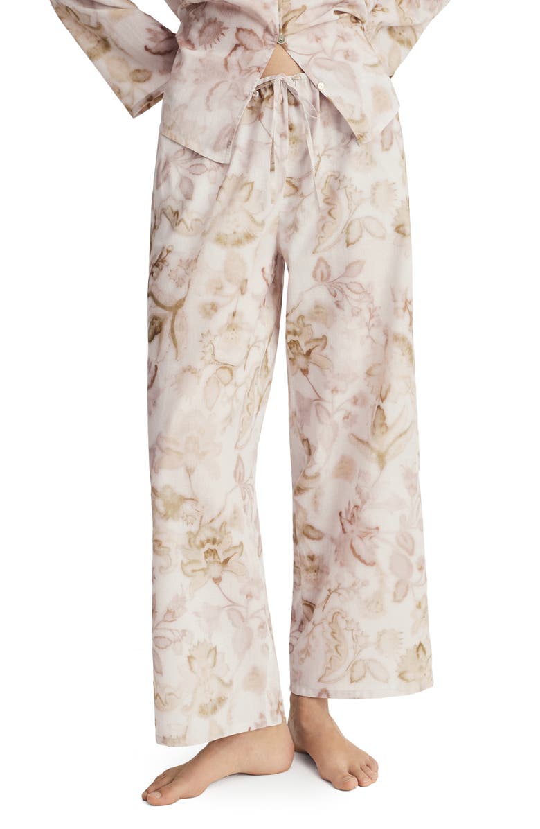 MANGO Floral Pajama Pants, Main, color, 
