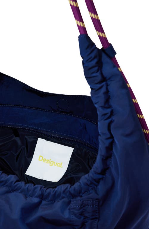 Desigual Extra Large Toggle Detail Shoulder Bag In Blue