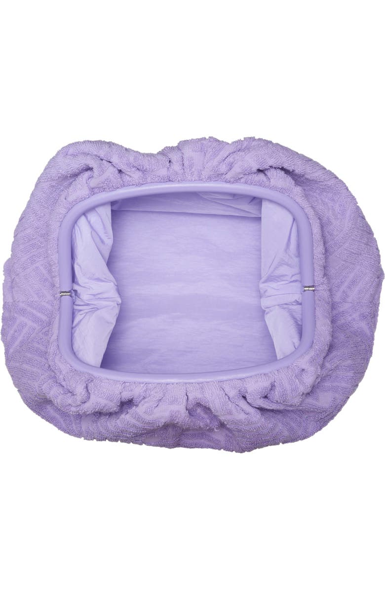 Bottega Veneta The Pouch Jacquard Terry Cloth Clutch, Alternate, color, Wisteria-Silver