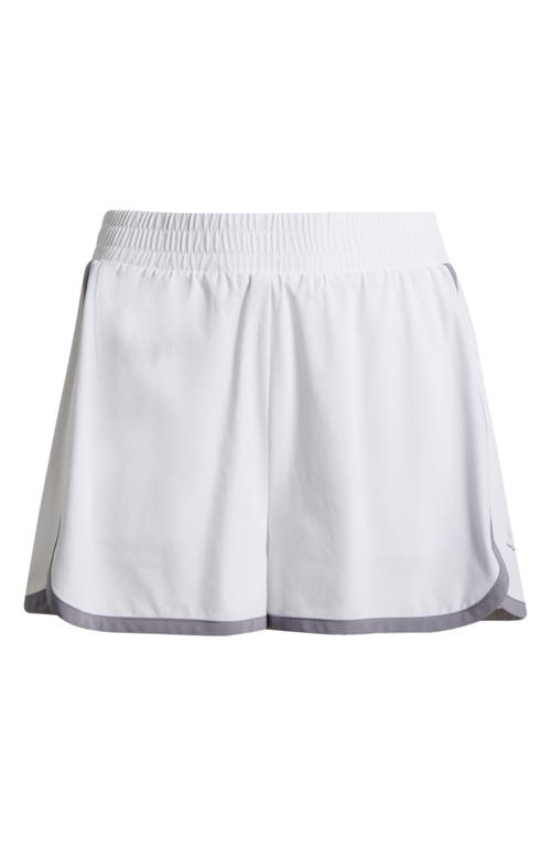 Beyond Yoga Go Retro Shorts In True White/cloud Grey