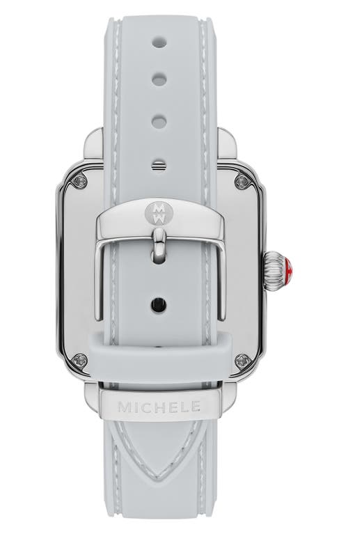 Michele Deco Sport Silicone Strap Watch, 34mm X 36mm