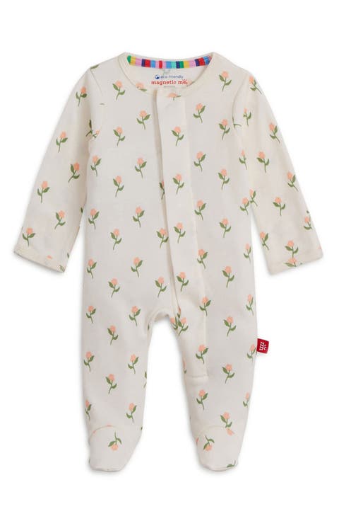 Floral Chicken Tender Magnetic Convertible Footie (Baby)