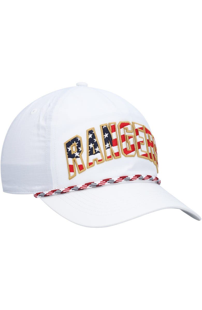 '47 Men's '47 White Texas Rangers Flag Flutter Hitch Snapback Hat, Alternate, color, 