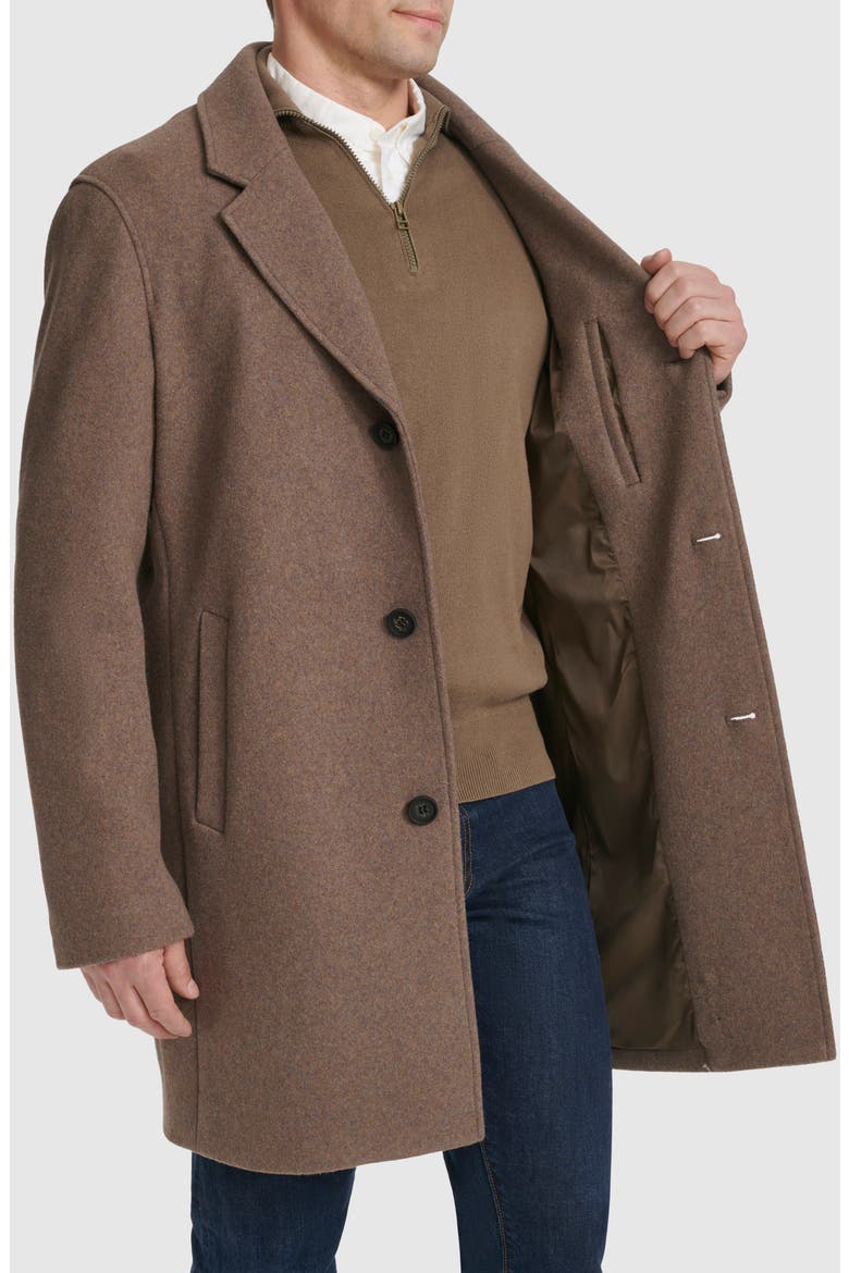 Regular Fit Stretch Wool Coat, Alternate, color, MUSHROOM
