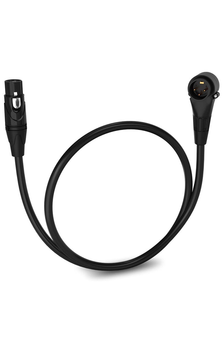 Lyxpro 1.5 ft Right Angle XLR Cable, Male to Female, 3 Pin Microphone Cable, Main, color, Black