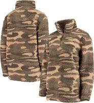 G-III 4HER BY CARL BANKS Women's G-III 4Her by Carl Banks Camo Los Angeles Dodgers Sherpa Quarter-Zip Jacket