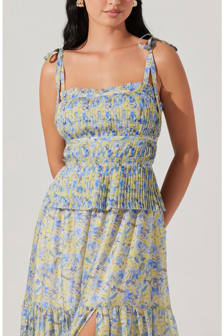 Ethelind Floral Tiered Sundress, Alternate, color, BLUE YELLOW FLORAL