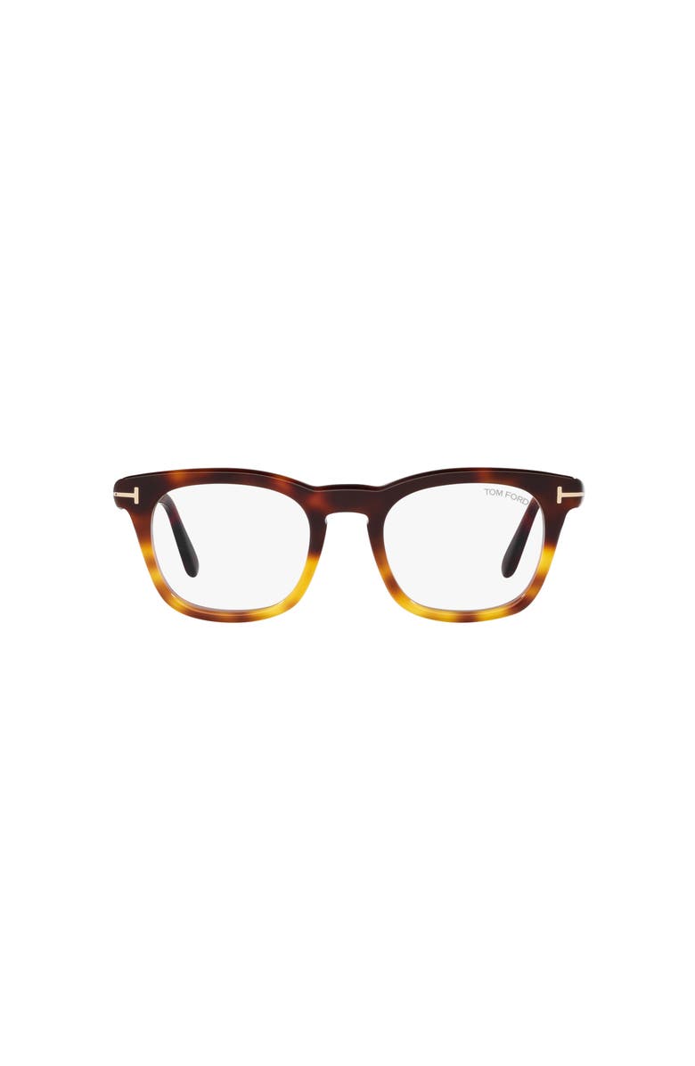 TOM FORD 50mm Square optical glasses, Alternate, color, Tortoise