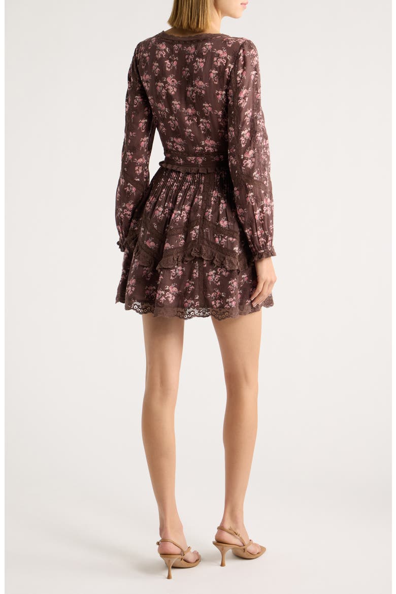 Lysanthe Cotton Minidress, Alternate, color, CHOCOLATE TRUFFLE