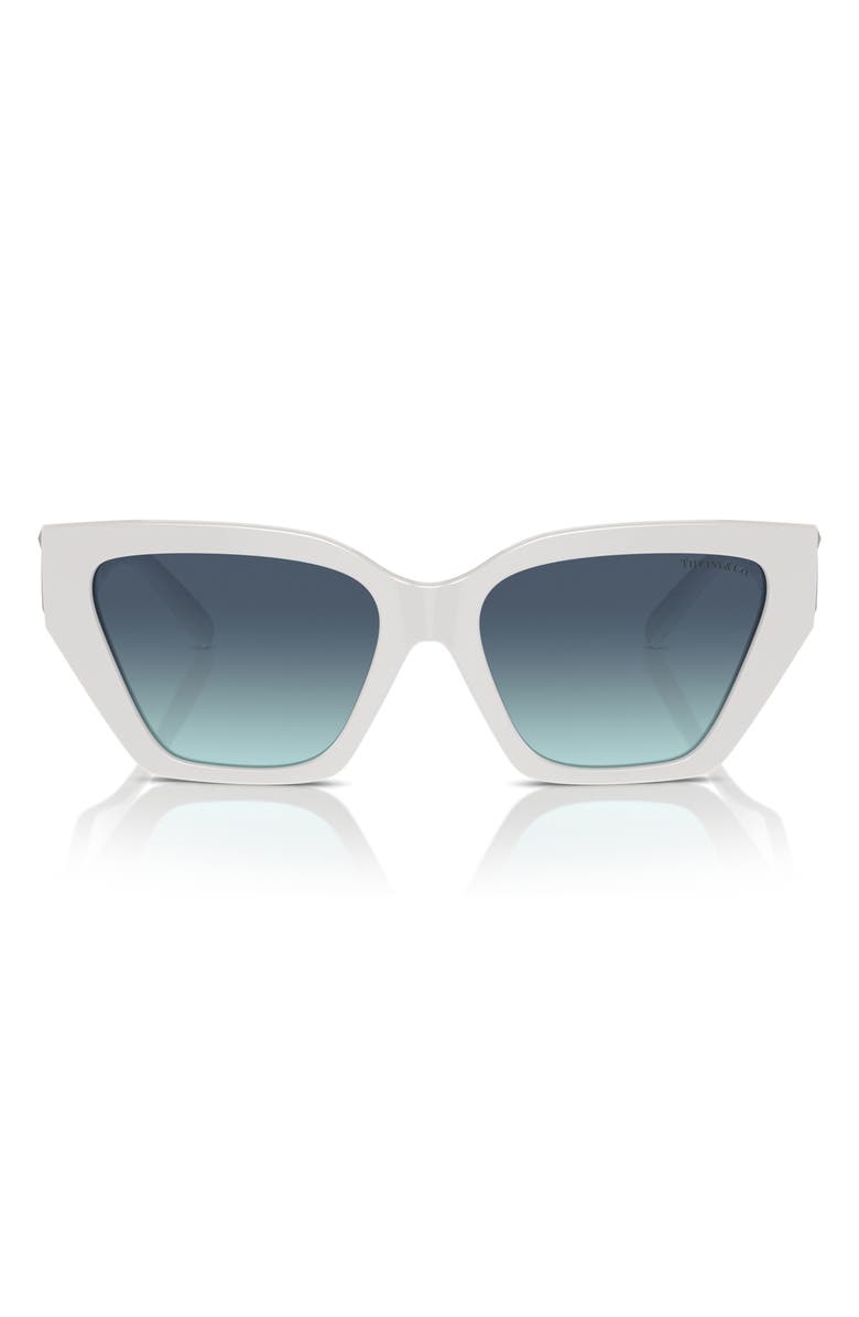 Tiffany & Co. 55mm Gradient Cat Eye Sunglasses, Main, color, Blue White