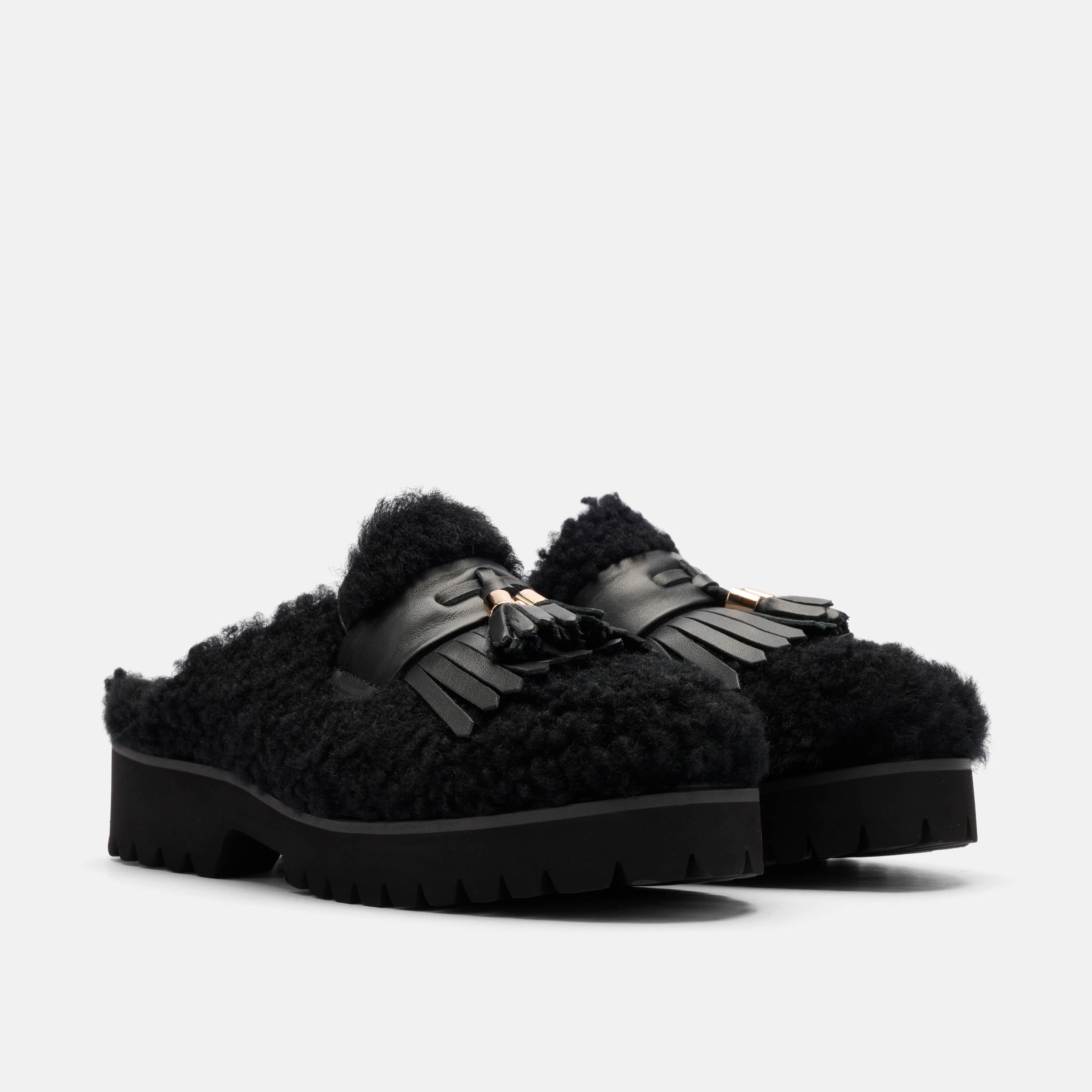 Hollis Tassel Mule, Main, color, Black