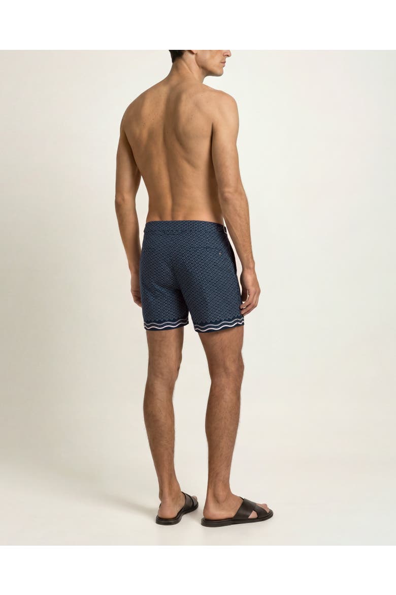 Setter Shorter Length Printed Swim Shorts in Ocra, Alternate, color, NIGHT IRIS