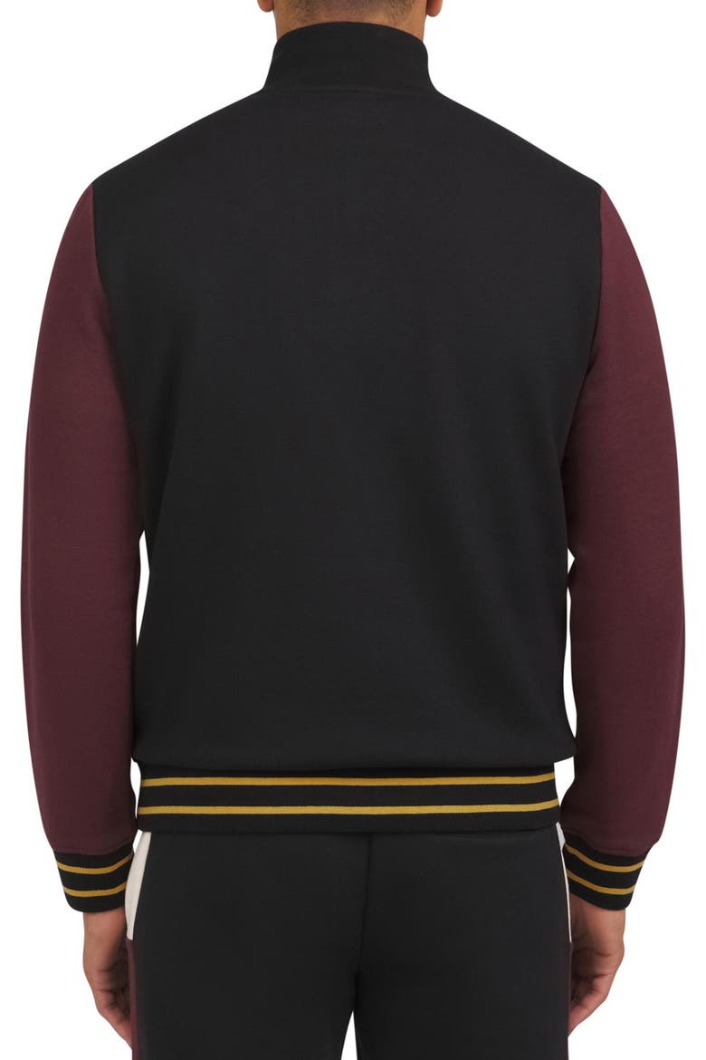 Overhead Colorblock Quarter Zip, Alternate, color, BLACK