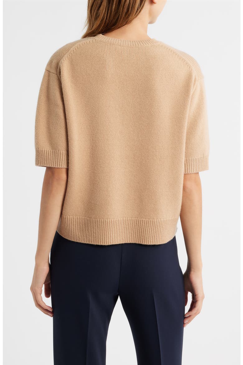 Short Sleeve Cashmere Sweater, Alternate, color, NEW CAMEL
