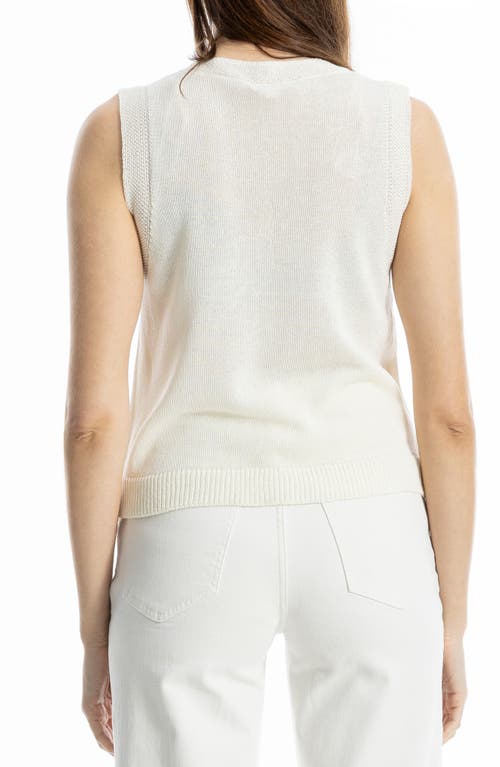 Max Studio Knit Shell Top In White