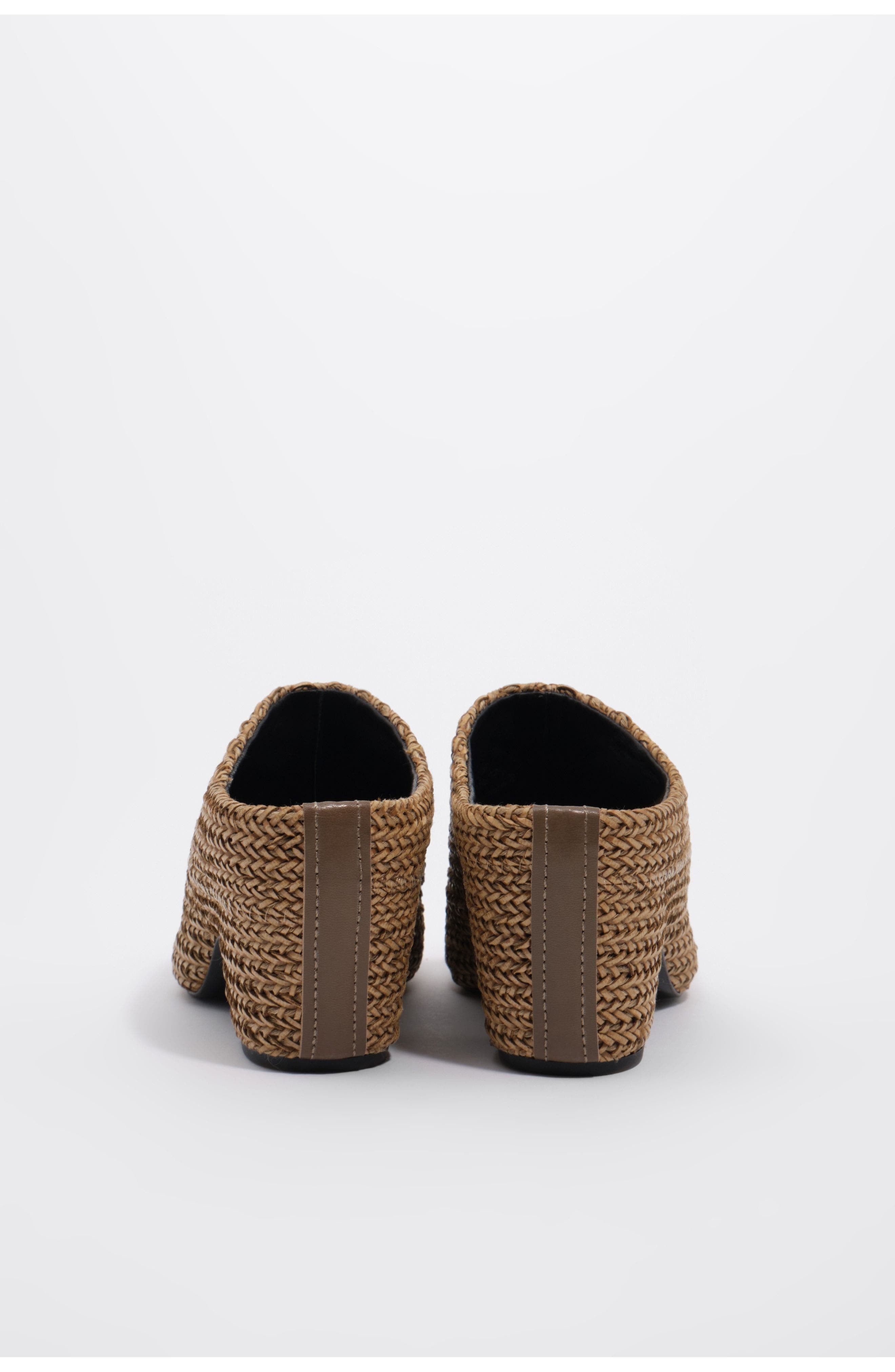 Plaited Heel Clog, Alternate, color, DARK NATURAL