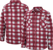 COLOSSEUM Men's Colosseum Crimson/White Alabama Crimson Tide Ellis Plaid Full-Snap Shirt Jacket
