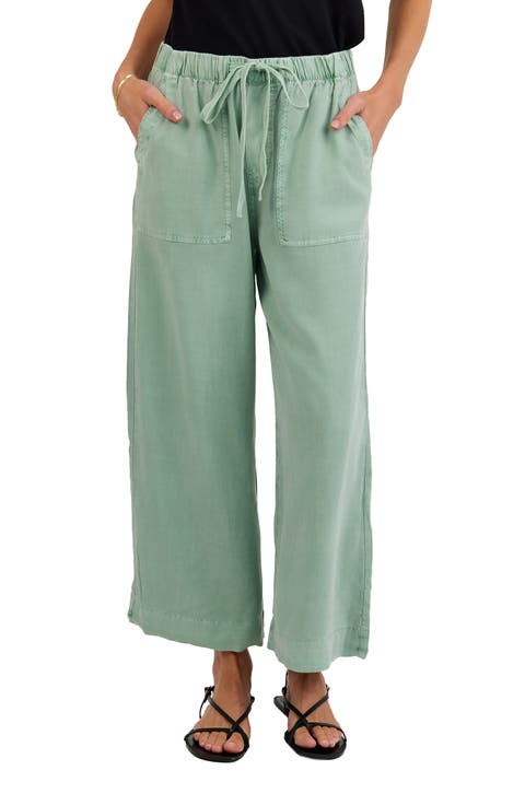 Easy Pocket Crop Wide Leg Pants