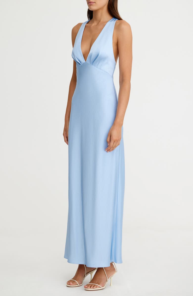 Lucile Sleeveless Satin Maxi Dress