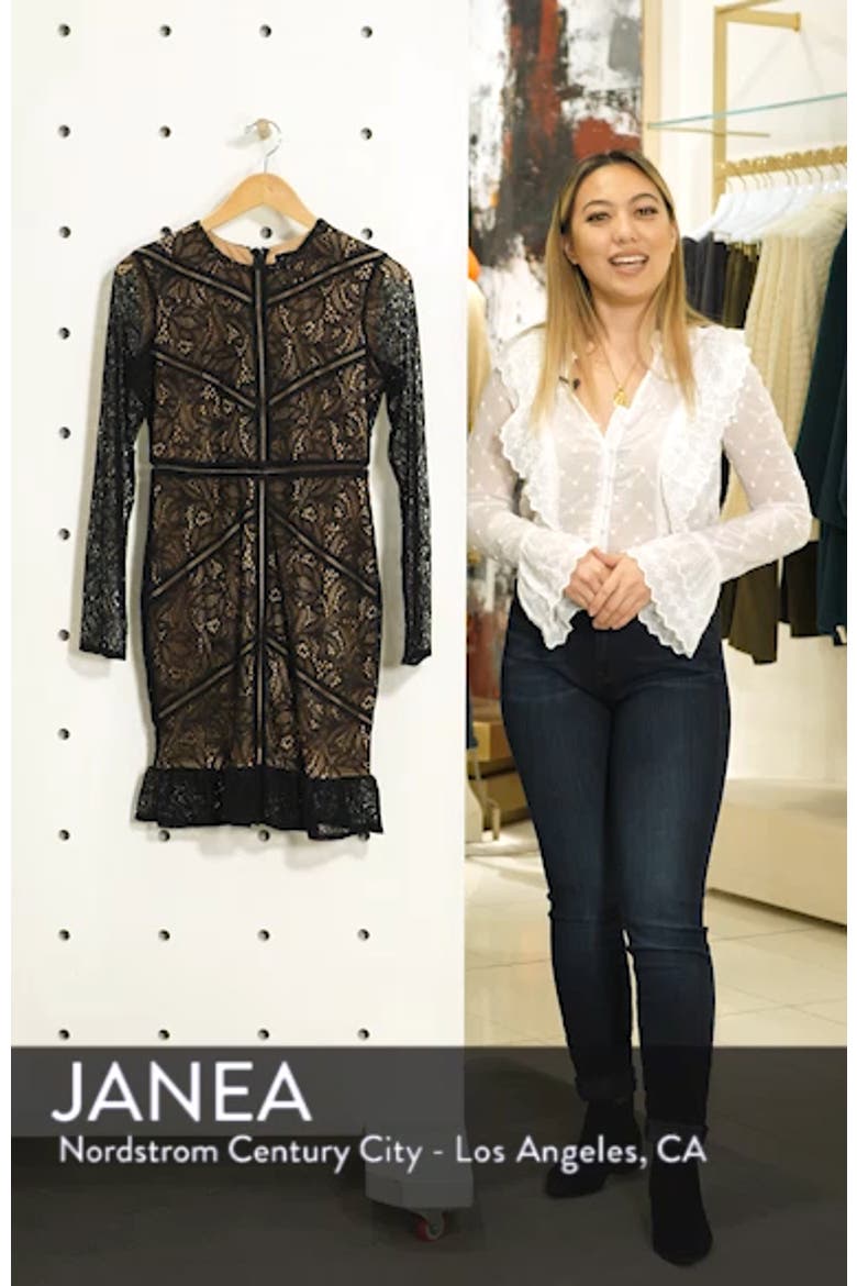 Sasha Long Sleeve Lace Cocktail Minidress video