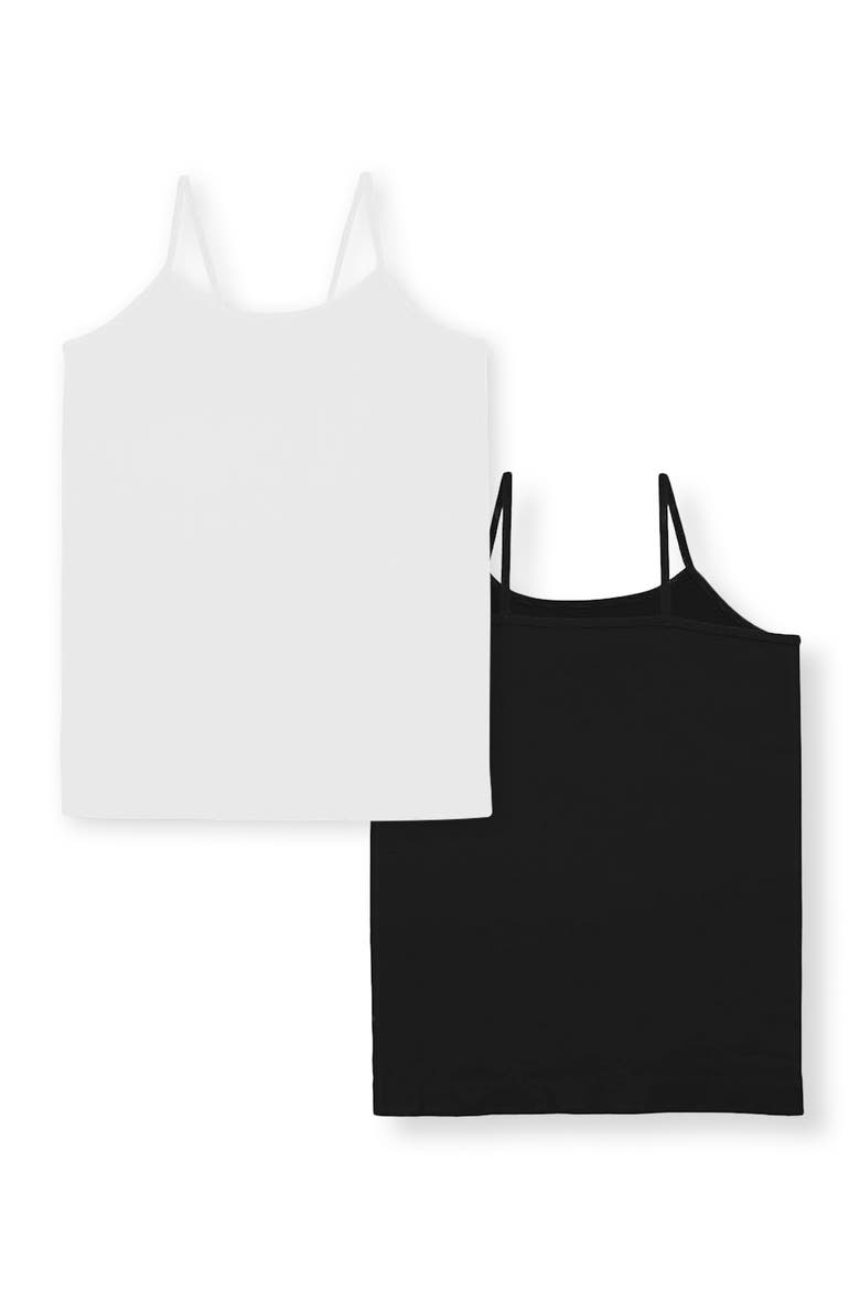 Two solid full cami - Big Kid, Main, color, Black-White