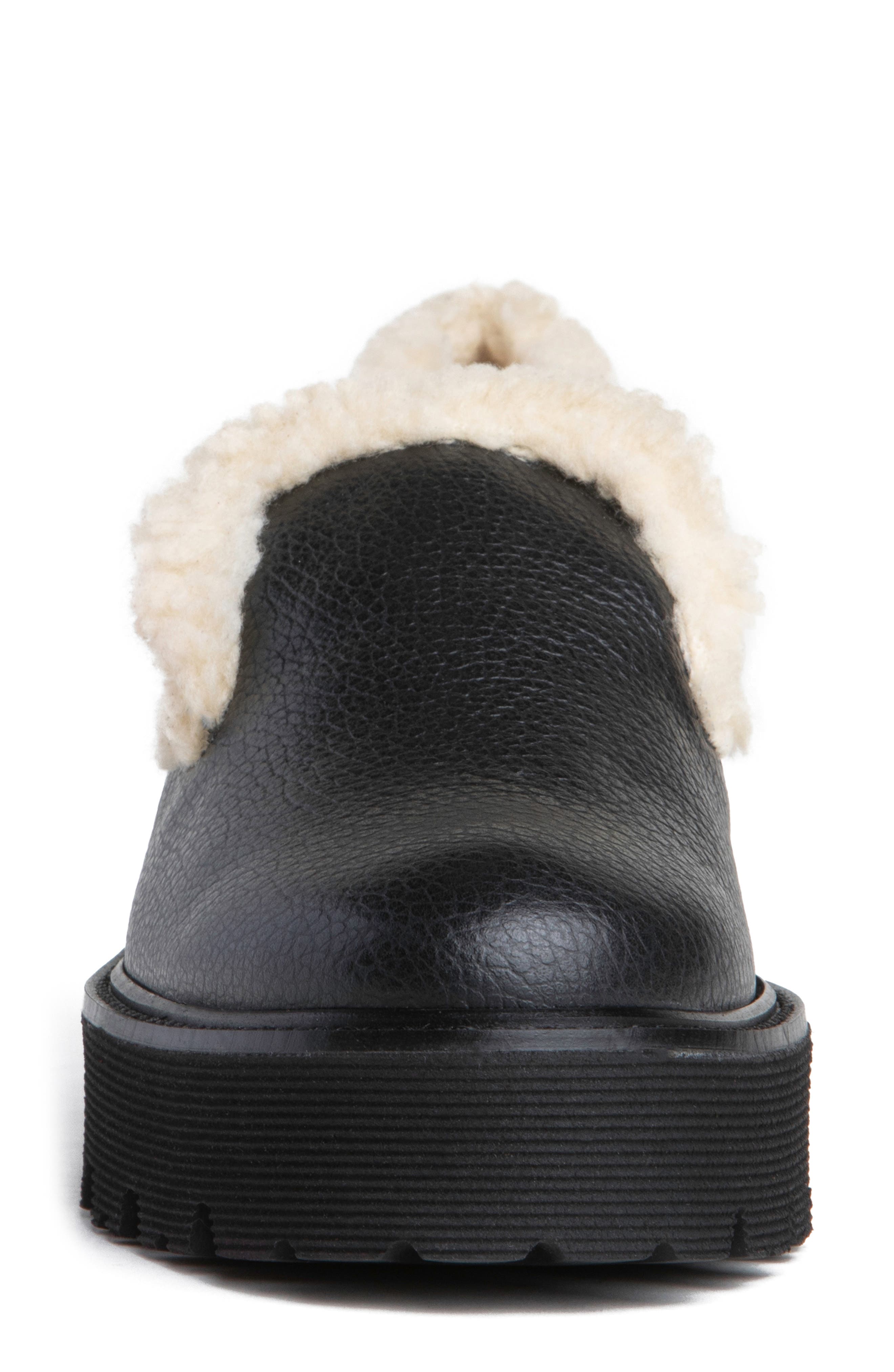 BEAUTIISOLES Rio Faxu Shearling Trim Loafer, Alternate, color, Black