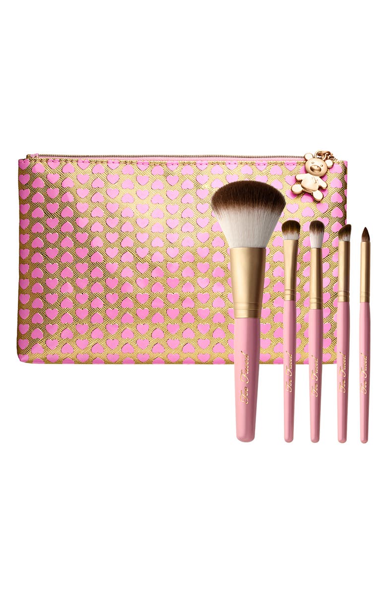 Too Faced Teddy Bear Hair Absolute Essential Brush Set, Main, color, 