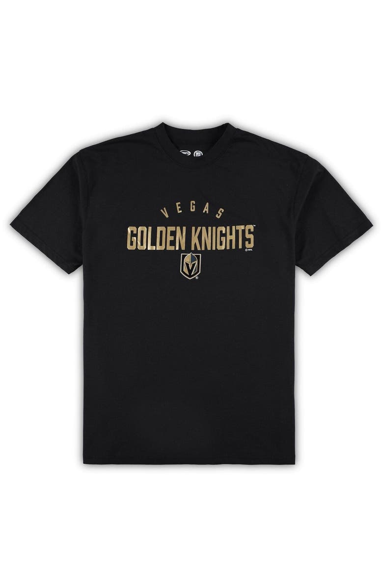 PROFILE Men's Vegas Golden Knights Black/Heather Gray Big & Tall T-Shirt & Pants Lounge Set, Alternate, color, Black