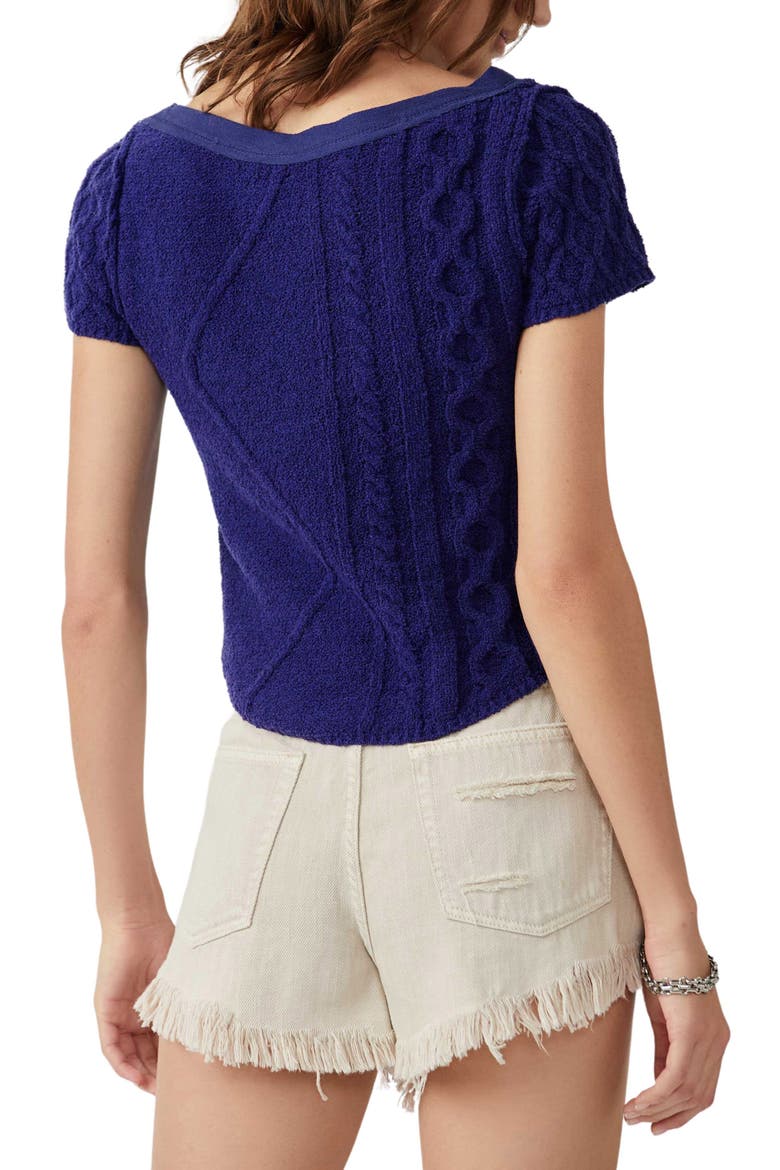 Baby Cable Sweater, Alternate, color, BLUE DEPTH