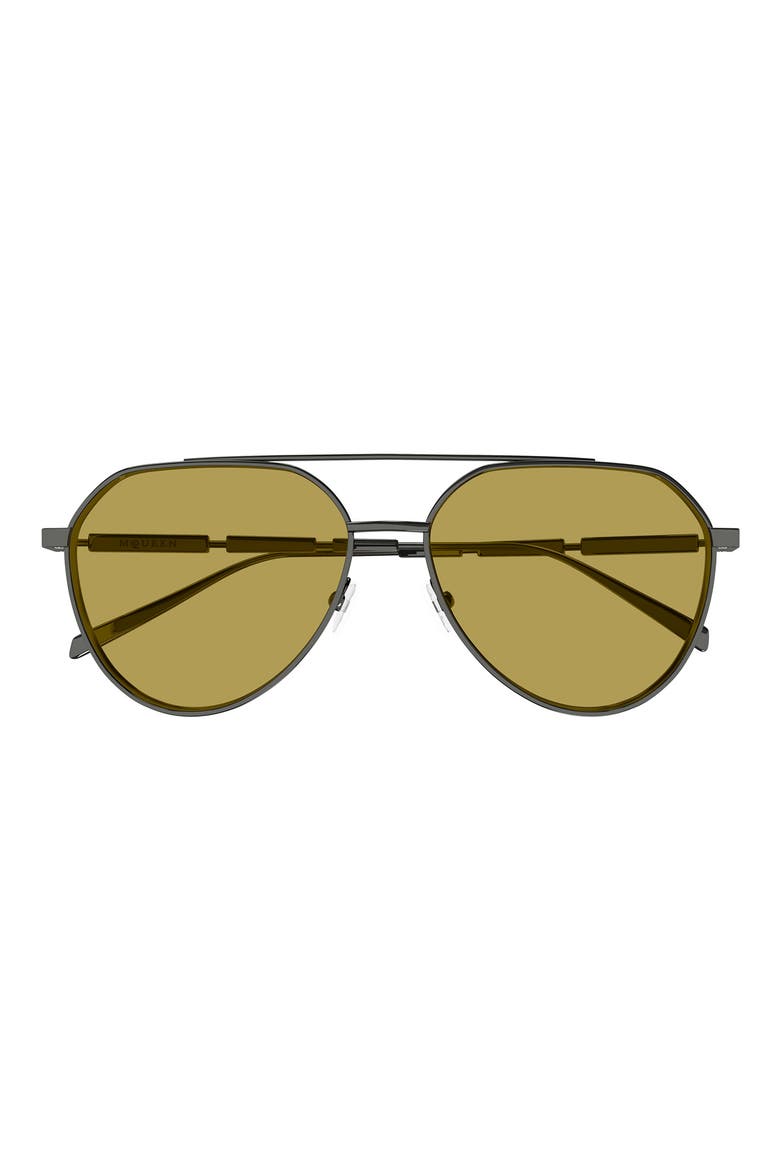59mm Pilot Sunglasses, Main, color, RUTHENIUM