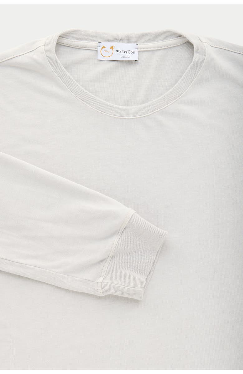 Wolf Vs. Goat (WvG) Long Sleeve Heavyweight Jersey Crewneck, Alternate, color, Lunar Rock