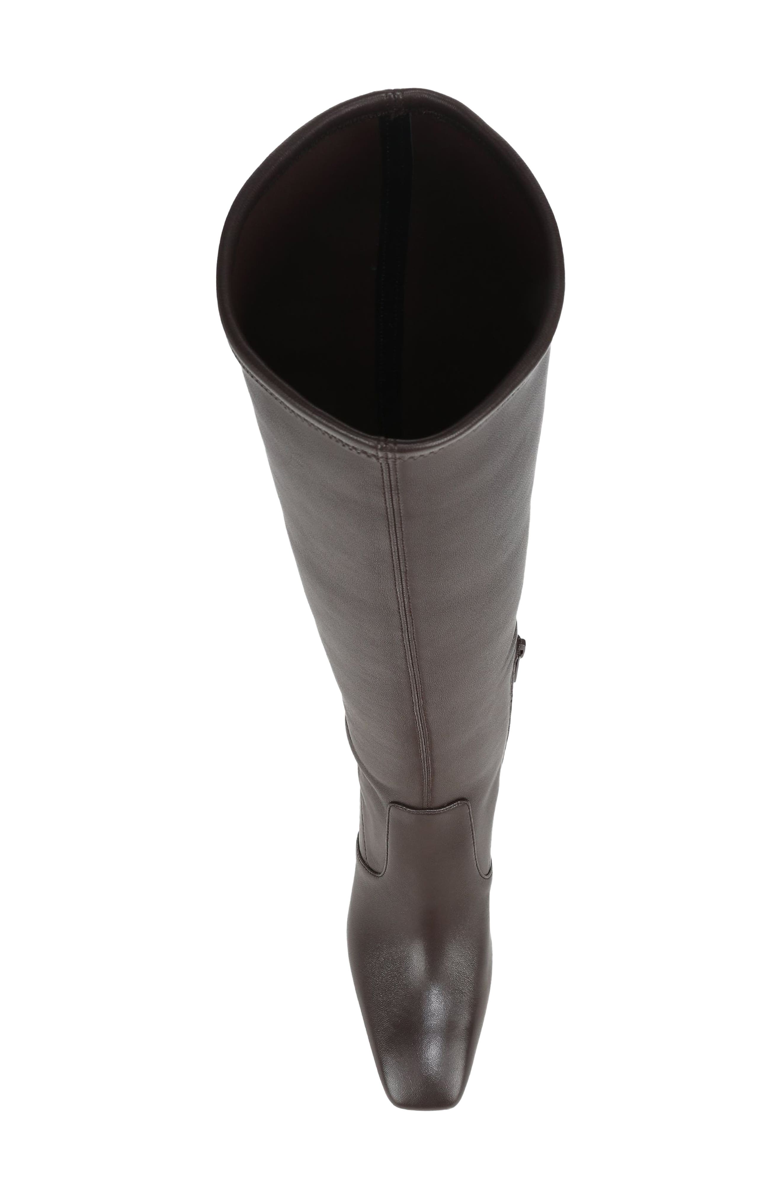 Violette Leather Knee High Boot, Alternate, color, GANACHE NAPPA