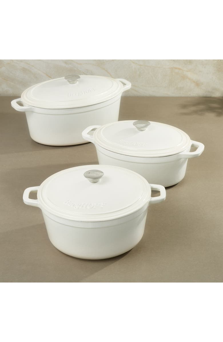 BergHOFF Neo 6-Piece Cast Iron Dutch Oven Cookware Set, Alternate, color, White