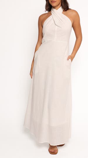 Betsy Halter Neck Cotton Maxi Dress