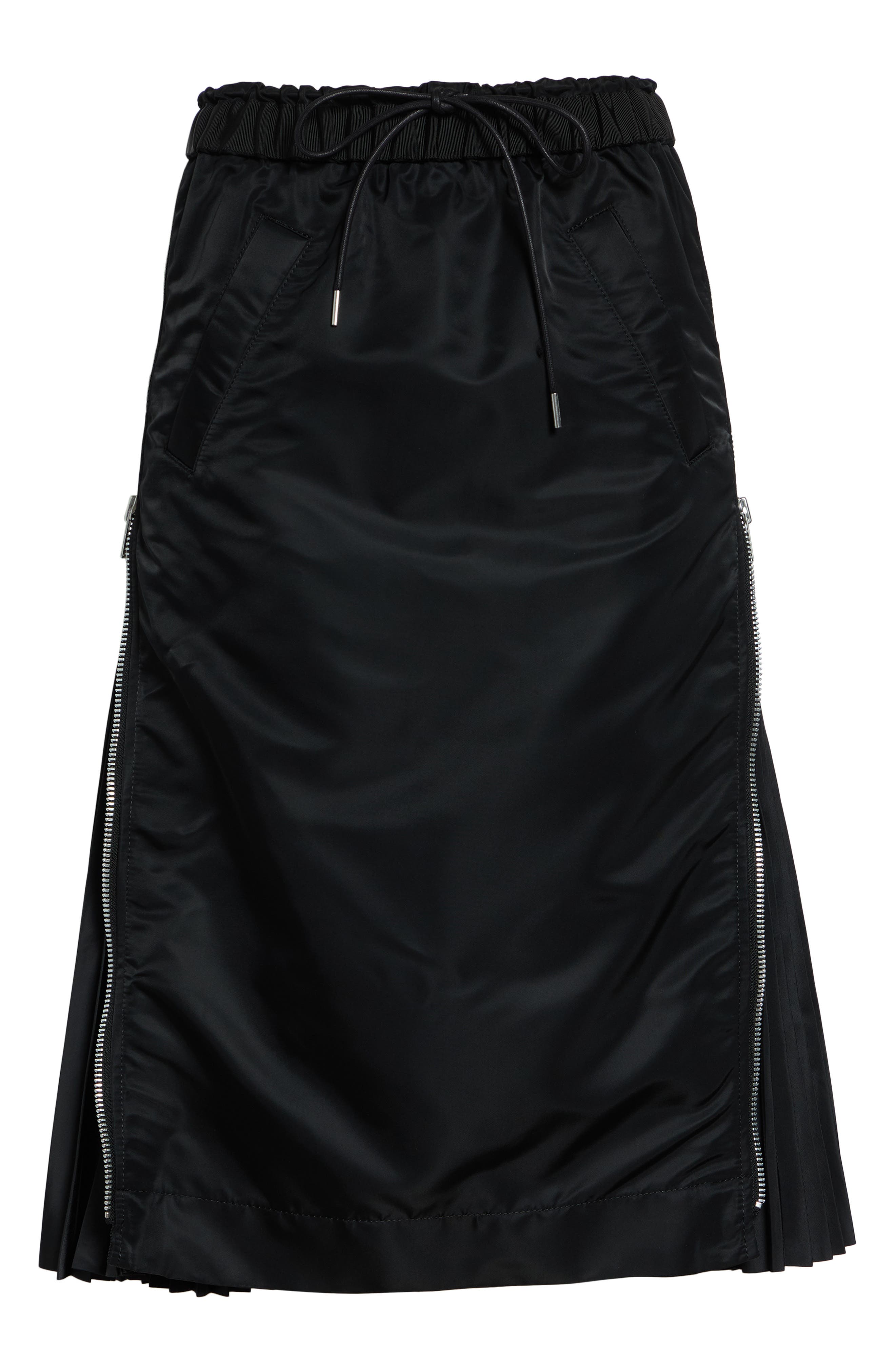 Sacai Nylon Twill Midi Skirt (Women) | Nordstrom