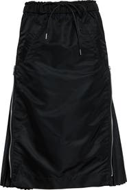 Sacai Nylon Twill Midi Skirt
