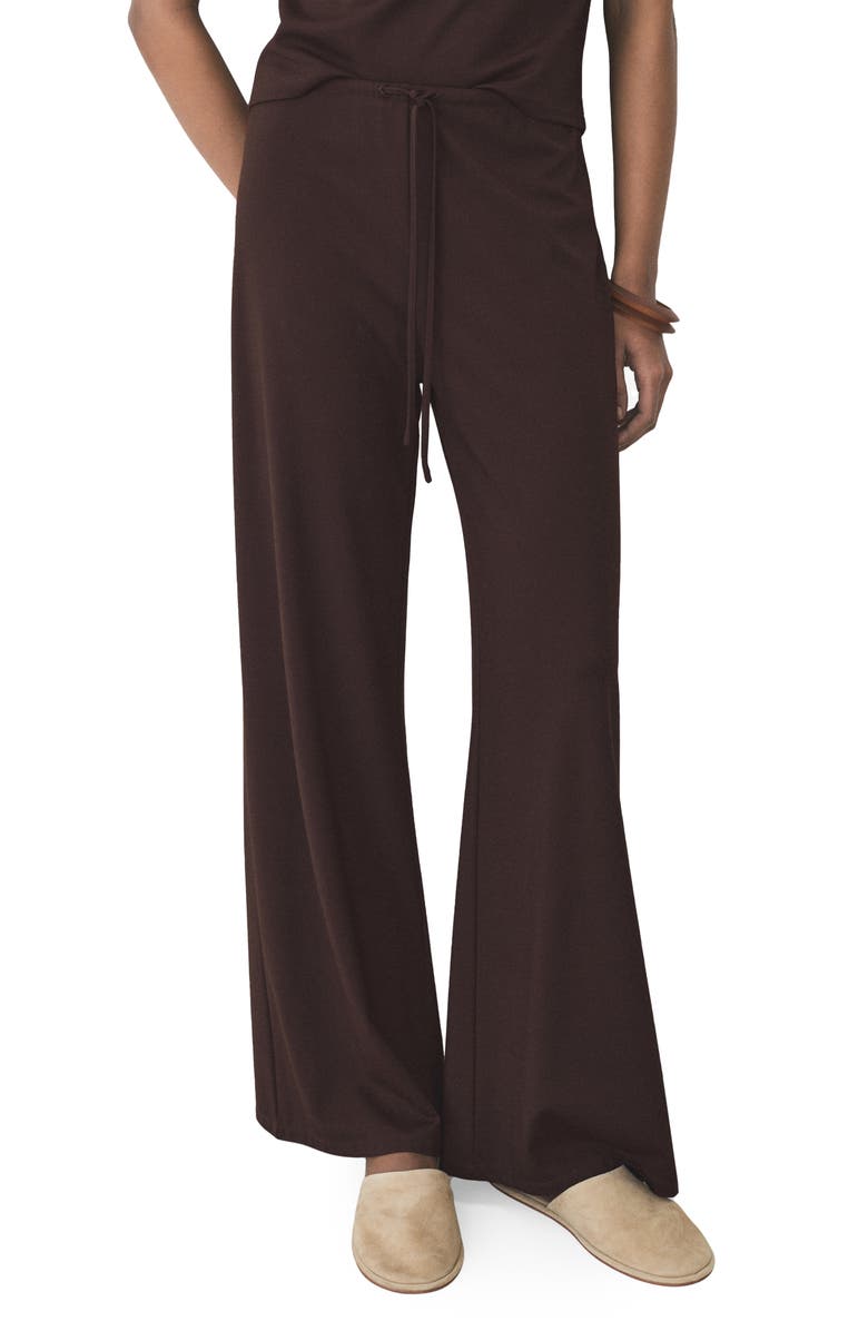 MANGO Tie Waist Wide Leg Pants, Main, color,