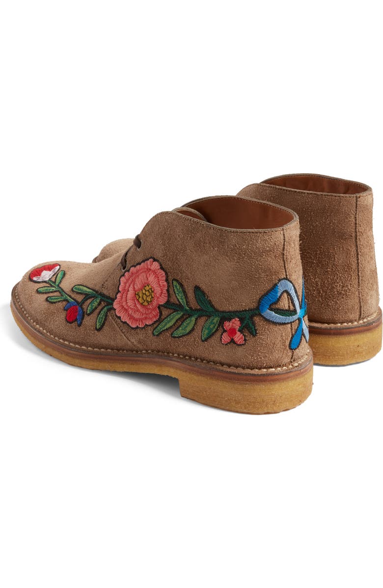 Gucci New Moreau Embroidered Chukka Boot, Alternate, color,