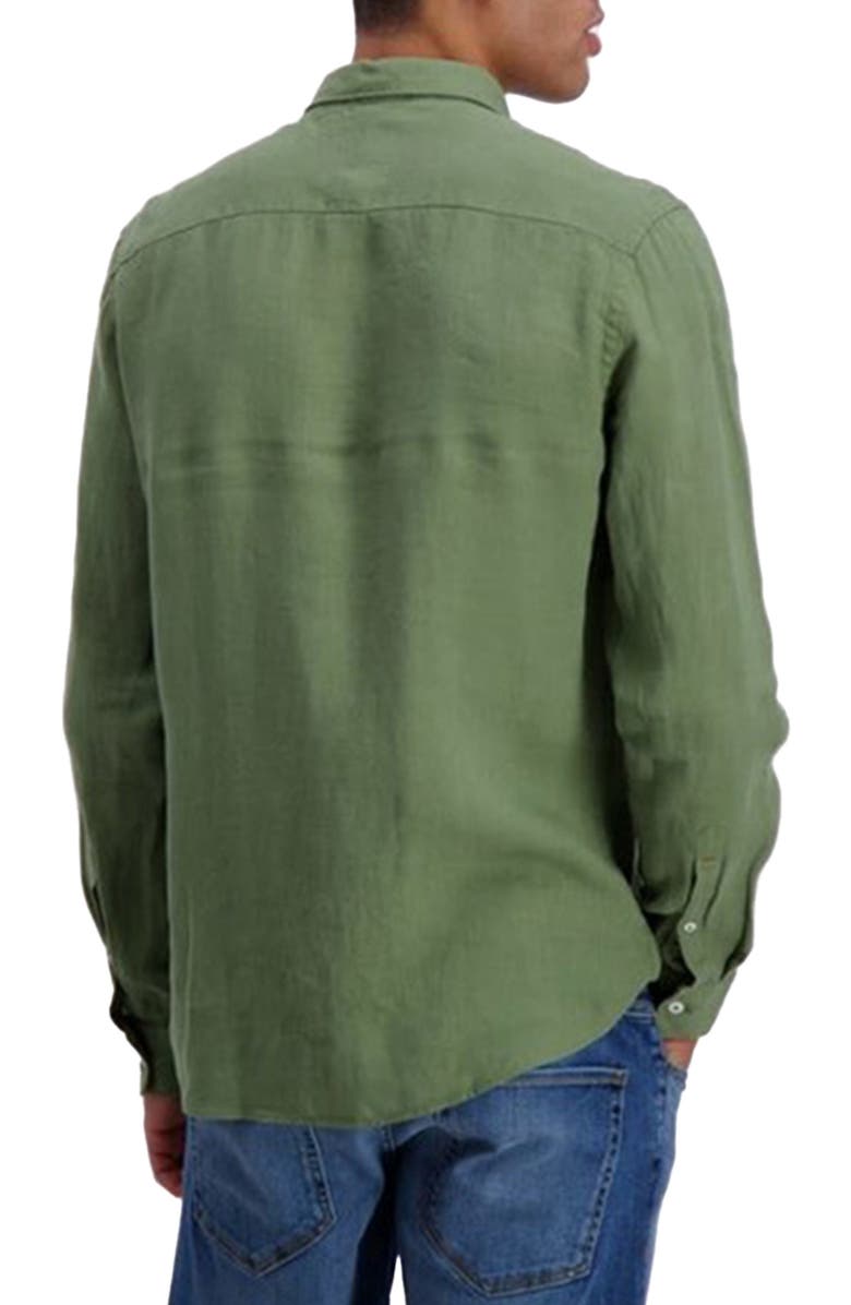 LINDBERGH Solid Relaxed Fit Linen Shirt, Alternate, color, 