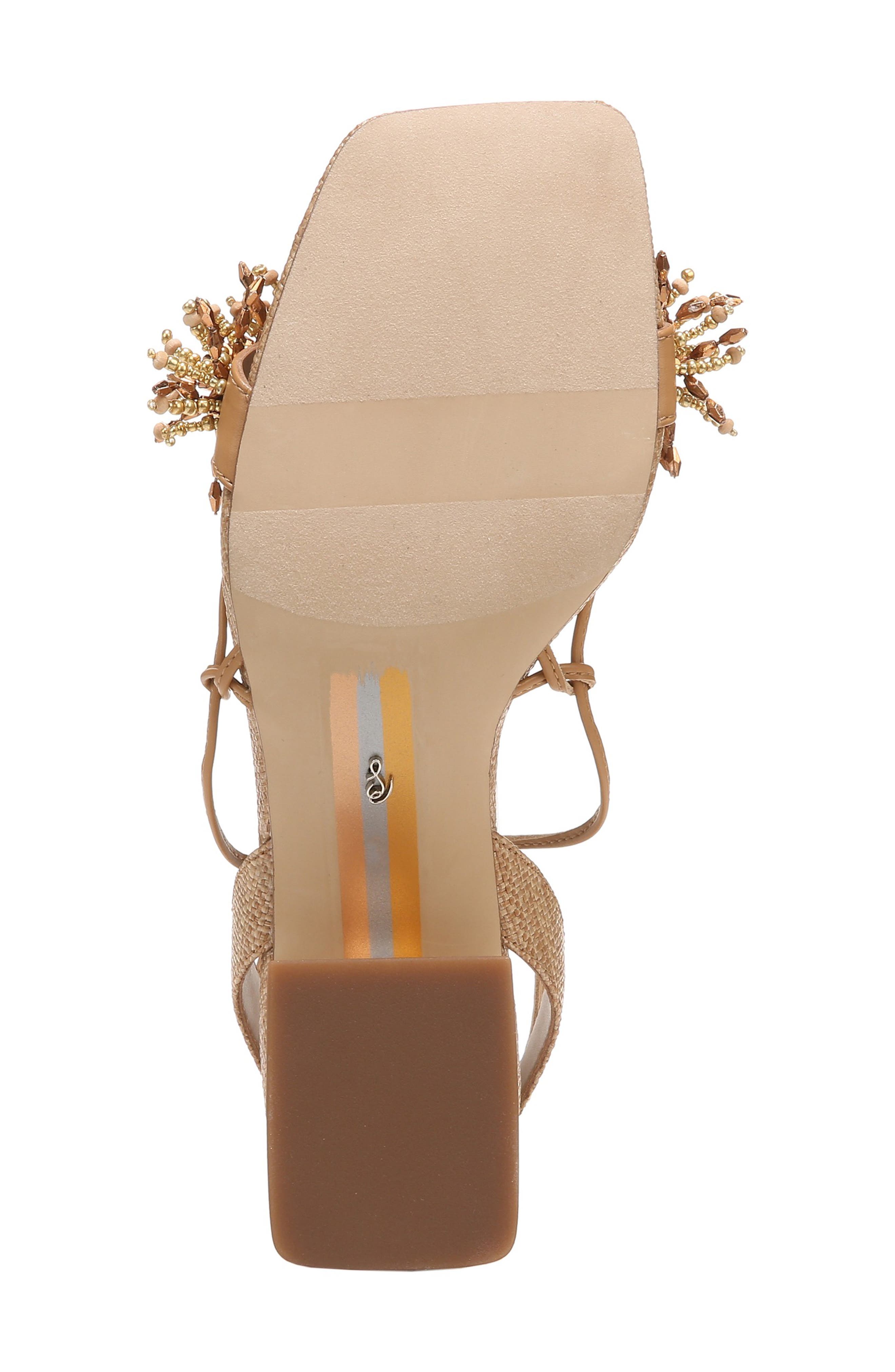 Sam Edelman Walda Beaded Ankle Tie Sandal, Alternate, color, 